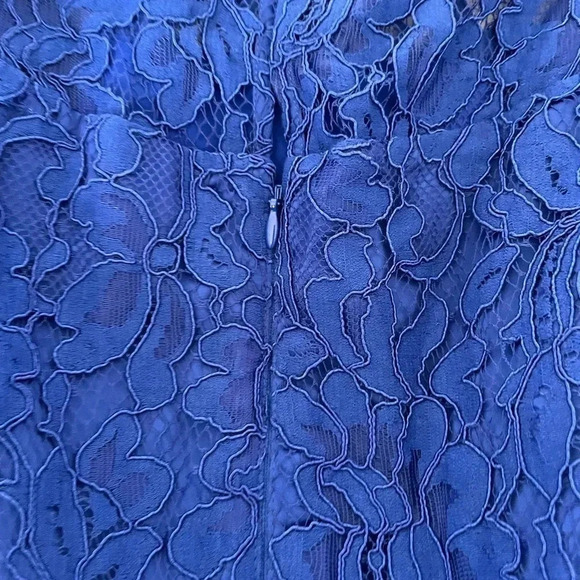Eliza J cobolt blue lace layered mini dress - Picture 7 of 11
